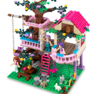 Klocki Konstrukcyjne Zestaw 504 Elementów Domek na Drzewie Dom Przyjaźni